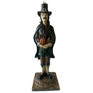 Resin Pilgrims with Pumpkins or Cornucopia Male 13" Height
